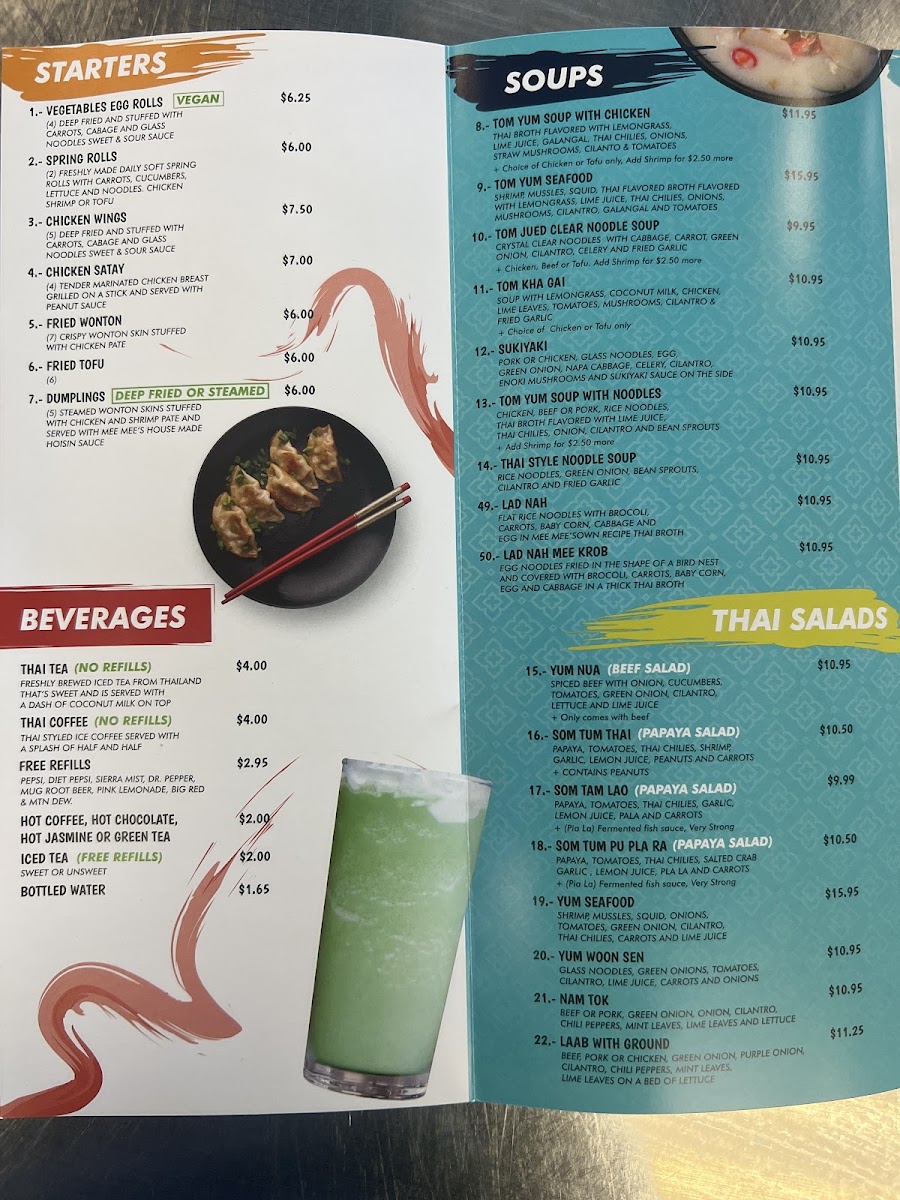 Mee Mee's Authentic Thai Cuisine Menu - Image 1
