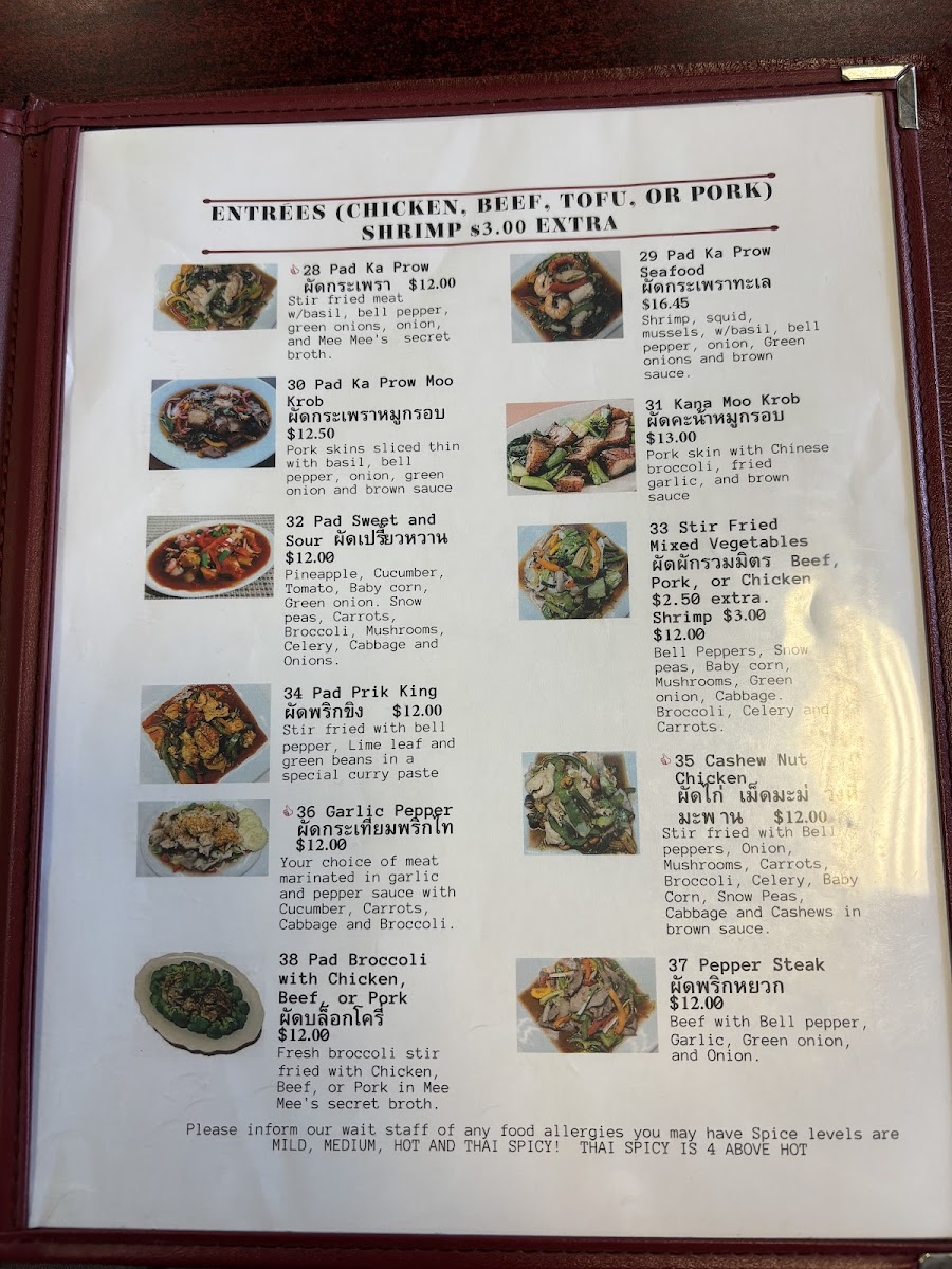 Mee Mee's Authentic Thai Cuisine Menu - Image 2